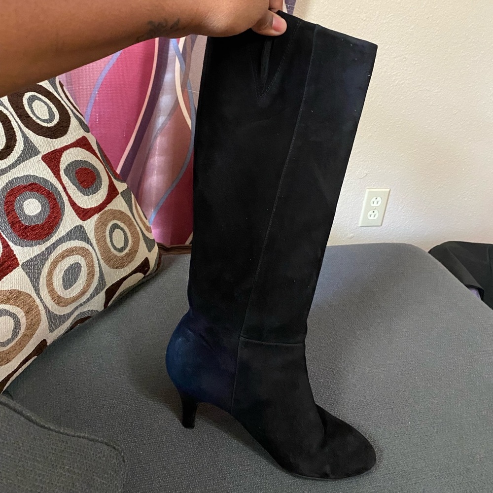 Black suede KNEE HIGH BANANA REPUBLIC BOOTS